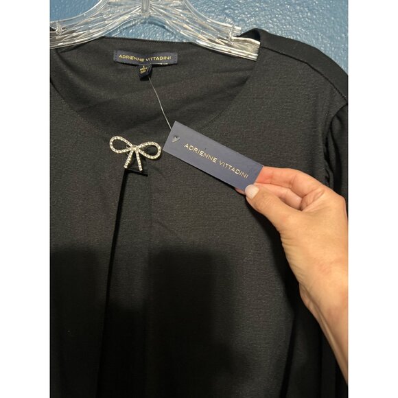 Adrienne Vittadini Fur Cuffs Cardigan Large - Picture 4 of 7